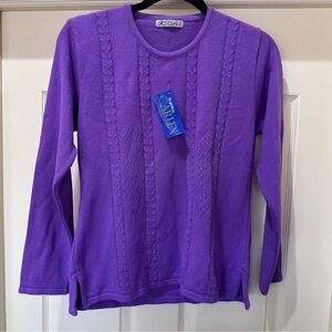 Carlex Vibrant Purple Long Sleeve Sweater from Ecuador